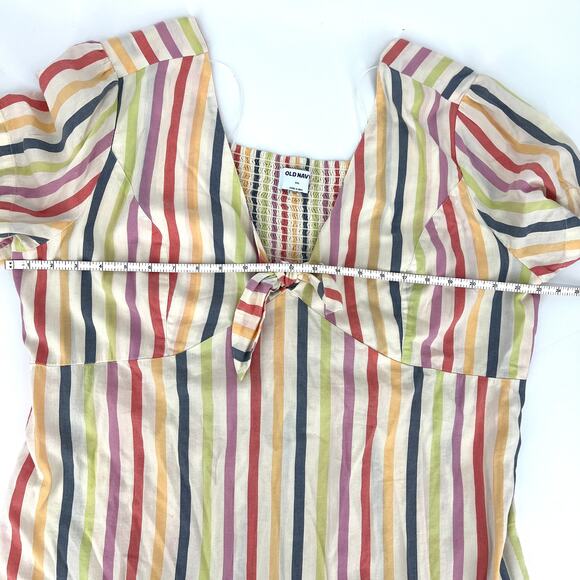 Old Navy Womens Striped Tie Knot Front Short Sleeve Top Size XXL - Picture 4 of 8